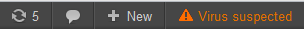 Virus Suspected "Virus Suspected" Warning Shown in Admin Bar