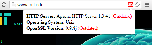 MIT's Website is Running on Apache 1.3.41