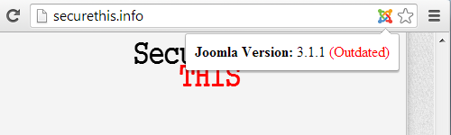 Secure THis is Running Joomla 3.1.1