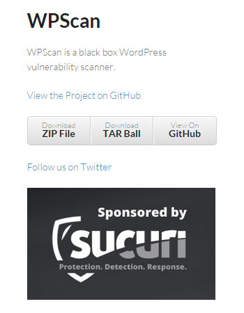 WPScan is Sponsored by Sucuri