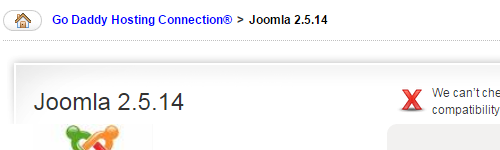 GoDaddy's Hosting Connectin is installing Joomla 2.5.14